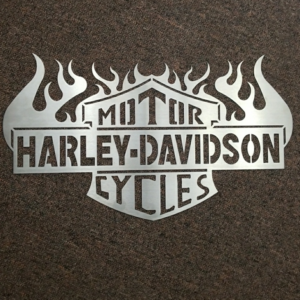 Harley Davidson Stainless Steel Sign